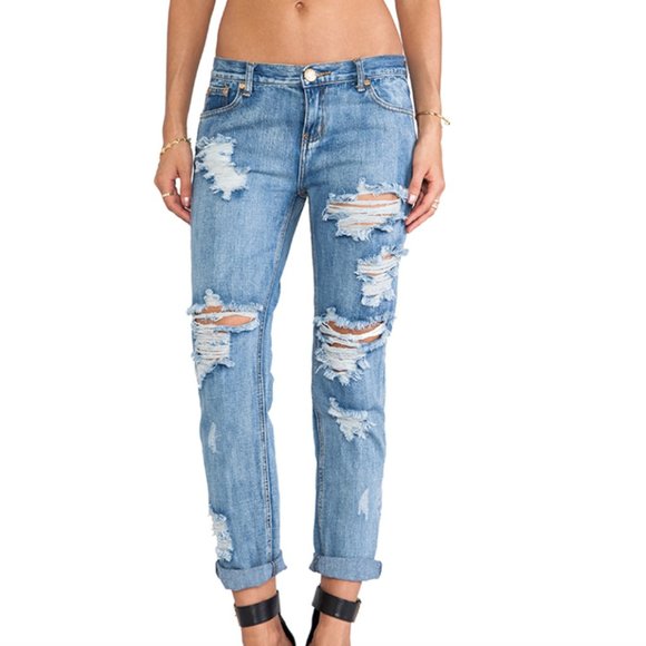 One Teaspoon Denim - One Teaspoon Distressed Denim Awesome Baggies